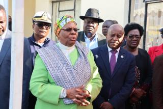 WINDHOEK, 22 July 2026 – President Netumbo Nandi-Ndaitwah has paid tribute to former Swapo Party stalwart Toini Hausiku during a visit to the Hausiku family home in Windhoek following her passing on Sunday (Photo: Andreas Thomas) NAMPA