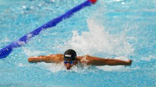 GLASGOW, 25 July 2026 - Jose Canjulo of Team Namibia while in action in the men's 200m Backstroke heats at the Toll Cross Swimming Centre on day two  of The Glasgow 2026 Commonwealth Games. (Photo: Hesron Kapanga) NAMPA
