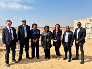 GOBABIS, 31 July 2026 - Officials at the second phase of the Omdel–Wlotzkasbaken Pipeline Replacement Project groundbreaking ceremony. (Photo: Contributed) NAMPA 
