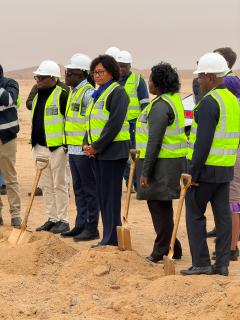 GOBABIS, 31 July 2026 - Government leaders pictured during the groundbreaking ceremony  of the second phase of the Omdel–Wlotzkasbaken Pipeline Replacement Project. (Photo: Contributed) NAMPA 