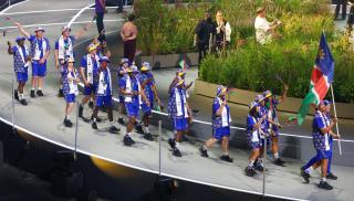 GLASGOW, 23 July 2026 - Team Namibia during the opening ceremony of the Glasgow 2026 Commonwealth Games in Scotland. (Photo: Hesron Kapanga) NAMPA