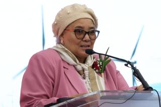 WINDHOEK, 10 August 2026 - Vice-President Lucia Witbooi speaking during the official launch of the REALTEST Project at the University of Namibia. (Photo: Edward Tenete) NAMPA