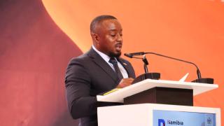 WINDHOEK, 18 August 2026 - Ndakolo Haiduwa, Deputy Country Manager,Rhino Resources at the fourth edition of Namibia Oil and Gas Conference) (Photo by: Justina Shuumbwa) NAMPA 