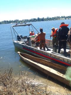 KATIMA MULILO, 17 August 2026 - Rescuers pictured during a joint search operation between Namibia and Zambia for drowned persons. (Photo: Contributed) NAMPA


