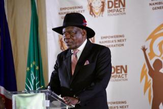 WINDHOEK, 18 August 2026 - First Gentleman Lieutenant General Epaphras Denga Ndaitwah on Tuesday launched the DEN Impact Foundation, an initiative aimed at implementing targeted programs to tackle the escalating social, educational, and mental health issues affecting boys. (Pho: Contributed) NAMPA.