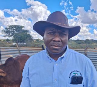 EPUKIRO, 19 August 2026 - Kakunanganda Korupanda, a cattle breeder of the Okanene Brahman Stud. (Photo: Zebaldt Ngaruka) NAMPA 