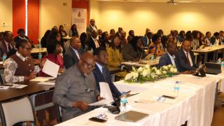 WINDHOEK, 21 August 2026 - Minister of Industries, Mines and Energy Modestus Amutse launched the National Steering Committee on the Informal Economy in Windhoek, urging prioritisation of practical actions over bureaucracy. (Photo by: Uakutura Kambaekua) NAMPA.