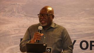 WINDHOEK, 21 August 2026 - Minister of Industries, Mines and Energy Modestus Amutse launched the National Steering Committee on the Informal Economy in Windhoek, urging prioritisation of practical actions over bureaucracy. (Photo by: Uakutura Kambaekua) NAMPA.