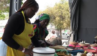 ONGWEDIVA, 26 August 2026 - Tresia Shikomba and her mother at their stall at the 25th edition of the Ongwediva Annual Trade Fair. (Photo: Ali Negumbo) NAMPA