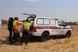 OTJIWARONGO, 31 August 2026 - Four people died in an accident after a 16-seater minibus and Ford Bantam collided head-on approximately 120 kilometres south of Otjiwarongo on Monday. (Photo by: Mulisa Simiyasa) NAMPA
