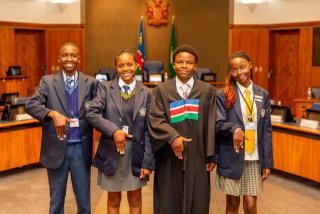 WINDHOEK, 31 AUG (NAMPA) - The Fourth Junior National Council on Monday has elected Fritz Hangue from the ||Karas region as Chairperson, with Loini Nangolo (Erongo) as Deputy Chairperson; Willem Abiatar (Omusati) as the Chief Whip, with Etuhole Philemon from the Oshana region as the Deputy Chief Whip. (Photo: Contributed) NAMPA.