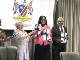 Windhoek, 04 September 2026- Vice President Lucia Witbooi, Health and Social Services Minister Esperance Luvindao and Health and Social 