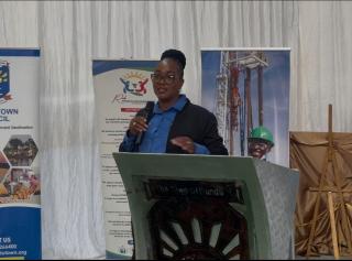 RUNDU, 04 September 2026 - Rundu Town Council Strategic Executive for Community Services, Francisca Kupembona speaking during the launch of RTC’s subsidiary company at Rundu on Friday. (Photo by: Sawi Hausiku) NAMPA 