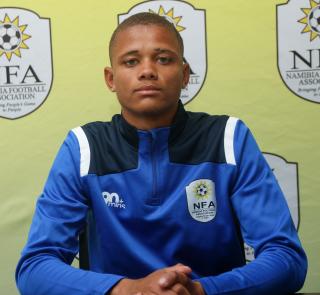 WINDHOEK, 09 September 2026 - Young Warriors goalkeeper Micheni Kavendjii during the Under-20 national team announcement ahead of the Confederation of Southern African Football Associations (COSAFA) Under-20 Championship in Mozambique. (Photo: Hesron Kapanga) NAMPA