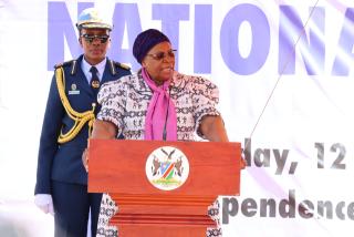 WINDHOEK, 12 September 2026 - President Netumbo Nandi-Ndaitwah addresses the nation at the Independence Arena in Katutura during the National Day of Prayer, calling for behavioral transformation to save lives. (Photo by: Uakutura Kambaeku) NAMPA.