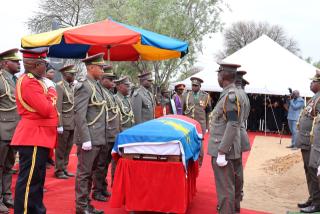 WINDHOEK, 13 September 2026 - Liberation struggle veteran, former Robben Island prisoner, and lifelong workers' rights advocate Helao Joseph Shityuwete was laid to rest at the Gammams Cemetery in Pionierspark, Windhoek, on Sunday following a state funeral. (Photo by: Uakutura Kambaekua) NAMPA