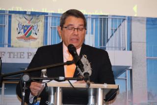 WINDHOEK, 16 September 2026 - Cuba's Ambassador to Namibia, Sergio Vigoa de la Uz, delivering his address during the Cuba Solidarity Fundraising Gala Dinner held at the NamPower Convention Centre in Windhoek on Wednesday. (Photo by: Uakutura Kambaekua) NAMPA