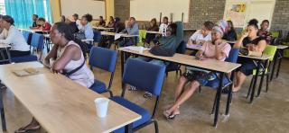 MARIENTAL, 18 September 2026- DBN Manager for the Mentoring and Coaching Unit in the SME Finance Department, Paul Egelser, addresses young entrepreneurs during a two-day National Youth Development Fund business development training. (Photo: Joe-Chintha Garises) NAMPA 