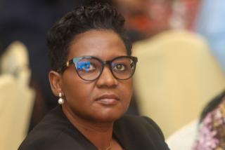 WINDHOEK, 16 September 2026 - Minister of Gender Equality and Child Welfare, Emma Kantema, pictured during the reception to celebrate the 77th anniversary of the founding of the People's Republic of China at the Chinese Embassy in Windhoek. (Photo by: Hesron Kapanga) NAMPA