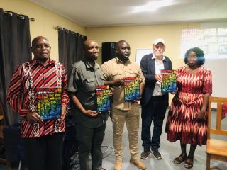 NKURENKURU, 19 September 2026- The Deputy Minister of Environment, Forestry and Tourism, Anselm Marungu together with Author Hans‑Martin Milk and elders at the officially launched of the book “Trees of Nkurenkuru” on Friday at Pahukeni Guesthouse in Nkurenkuru.

(Photo: Lylie Joel)
NAMPA
