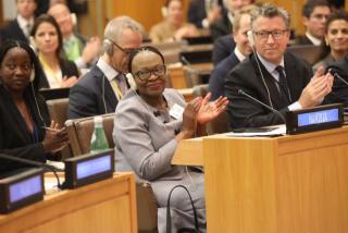 NEW YORK, 22 September 2026 - Minister of International Relations and Trade Selma Ashipala-Musavyi pictured during the 12th Ministerial Meeting of the Friends of the CTBT. (Photo: Contributed)