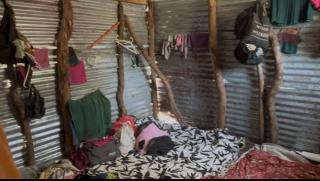 KAMBIMBA, 24 September 2025- The makeshift rooms in which about 60 learners from Kambimba Senior Primary School sleep. (Photo by: Sawi Hausiku) NAMPA 