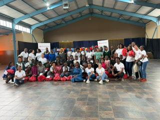 WINDHOEK, 28 September 2026 - Recipients and ChangeMakers at the handover of Capricorn Group’s September Pad Collection Drive. (Photo: Contributed) 
