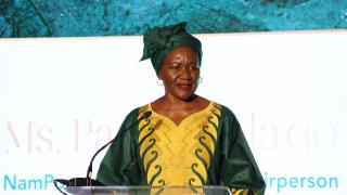 WINDHOEK, 30 September 2026 - NamPower board deputy chairperson Paulina Elago speaking at the launch of NamPower's Integrated Strategic Business Plan (ISBP) 2026-2030 on Tuesday. (Photo by: Chelva Wells) NAMPA
