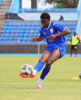 GABORONE, 05 October 2026- National U23 player while warming up ahead of their match against Angola during the 2028 Olympic Qualifiers in Gaborone, Botswana. (Photo: contribute) NAMPA 