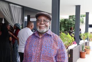 WINDHOEK, 19 October 2026 - Veteran diplomat Tuliameni Kalomoh expresses deep grief over the passing of former First Lady Penexupifo Pohamba. (Photo by: Uakutura Kambaekua) NAMPA