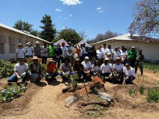 WINDHOEK, 19 October 2026 -  Capricorn Group employees alongside Windhoek Mental Health Centre employees during their tree planting initiative. (Photo: Contributed) 