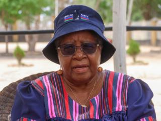 OKANGHUDI, 11 February 2025 - Former First Lady of Namibia, Penehupifo Pohamba, pictured at Okanghudi in the Ondobe Constituency of the Ohangwena Region. (Photo: Hesron Kapanga) NAMPA