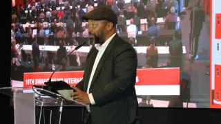 SWAKOPMUND, 23 October 2026 - President of the Namibia Chamber of Commerce and Industry speaking at the opening of the Swakopmund International Trade Expo (SWAiTEX) at Swakopmund on Friday. (Photo by: Isabel Bento) NAMPA
