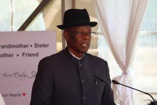 WINDHOEK, 24 October 2026 – Former Health Minister Dr Richard Kamwi addressing mourners at the memorial service of former First Lady Penehupifo Pohamba (Photo: Andreas Thomas) NAMPA