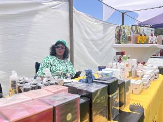 KHORIXAS, 27 October 2026- Drusilla Garas, Okahandja, exhibiting at the Khorixas Trade Fair 2026. (Photo: Contributed) NAMPA