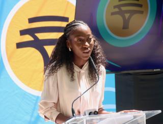 WINDHOEK, 27 October 2026 - Petelina Frans FNB Communications Specialist pictured during the official launch of the Women’s Super League in Windhoek. (Photo by: Hesron Kapanga) NAMPA