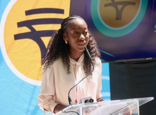 WINDHOEK, 27 October 2026 - Petelina Frans FNB Communications Specialist pictured during the official launch of the Women’s Super League in Windhoek. (Photo by: Hesron Kapanga) NAMPA