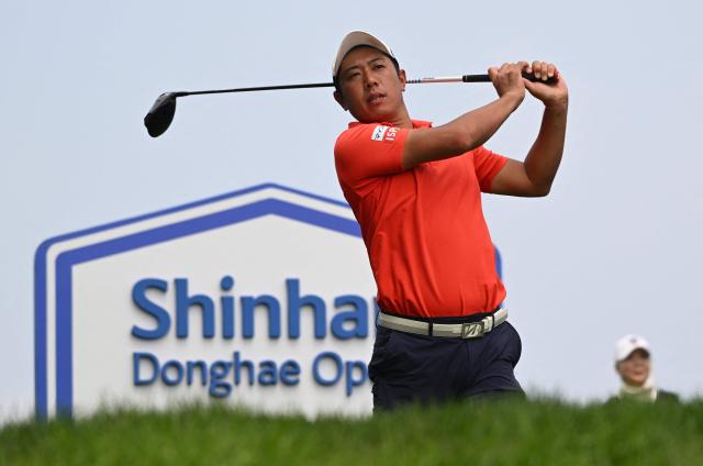 Mikumu Horikawa of Japan tees off at the 7th hole during the final round of the 40th Shinhan Donghae Open golf tournament at Club72 Country Club in Incheon on September 8, 2024. (Photo by Jung Yeon-je / AFP)