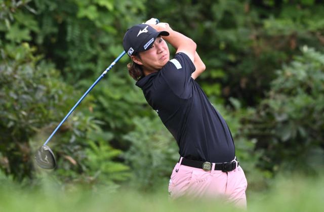 Kensei Hirata of Japan tees off at the 9th hole during the final round of the 40th Shinhan Donghae Open golf tournament at Club72 Country Club in Incheon on September 8, 2024. (Photo by Jung Yeon-je / AFP)