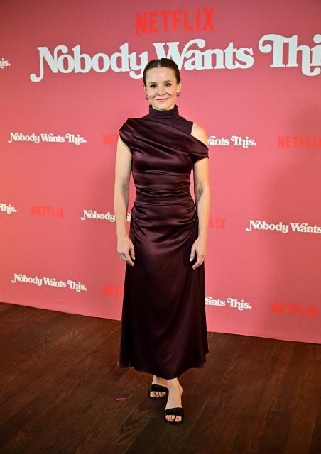 Actress Kristen Bell arrives at Netflix’s "Nobody Wants This" photocall in Los Angeles, California, on September 18, 2024. (Photo by Frederic J. BROWN / AFP)