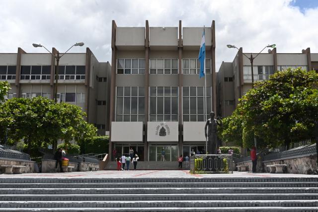 The Honduran Palace of Justice is pictured in Tegucigalpa on September 20, 2024. The Supreme Court of Honduras declared this Friday “unconstitutional” the Employment and Economic Development Zones (ZEDES), known as “model cities” or “charter cities," approved in 2013 and accused of being a “state within the state.”. (Photo by Orlando SIERRA / AFP)