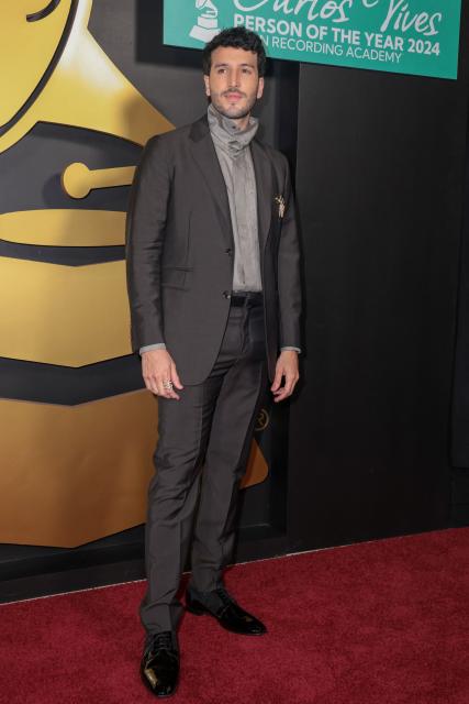 Colombian singer Sebastian Yatra attends the Latin Recording Academy's Person Of The Year gala at the Miami Beach Convention Center in Miami Beach, Florida on November 13, 2024. (Photo by Giorgio Viera / AFP)