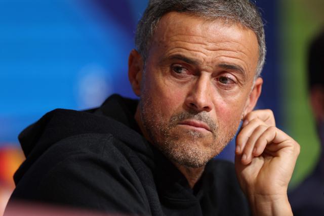 Paris Saint-Germain's Spanish headcoach Luis Enrique addresses a press conference on November 25, 2024 in Munich, southern Germany, on the eve of the UEFA Champions League football match Bayern Munich vs Paris Saint-Germain (PSG). (Photo by FRANCK FIFE / AFP)