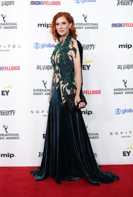 French actress Audrey Fleurot arrives for the 52nd International Emmy Awards at the New York Hilton on November 25, 2024, in New York City. (Photo by CHARLY TRIBALLEAU / AFP)