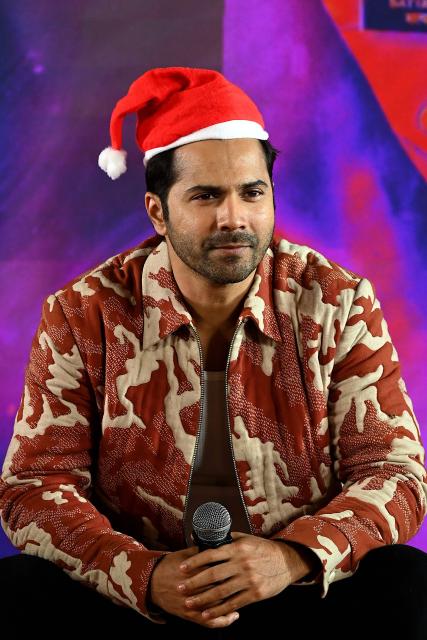 Bollywood actor Varun Dhawan attends the grand Christmas bash promotion for his upcoming Hindi-language movie 'Baby John', in Mumbai on December 18, 2024. (Photo by Sujit JAISWAL / AFP)