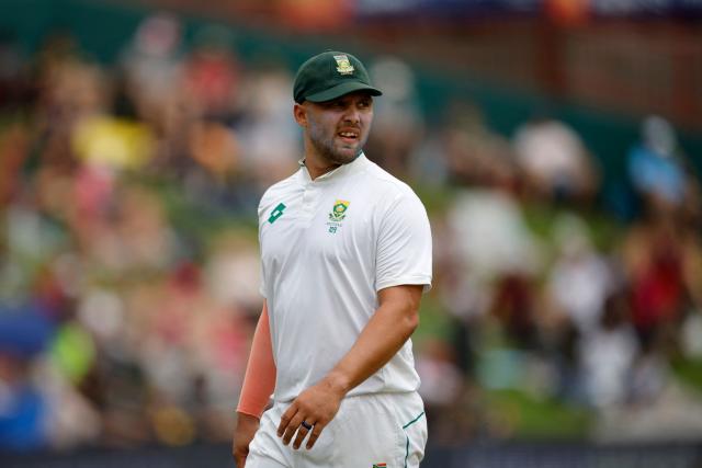 South Africa's Dane Paterson walks in the pitch during the first day of the first cricket Test match between South Africa and Pakistan at SuperSport Park in Centurion on December 26, 2024. (Photo by PHILL MAGAKOE / AFP)