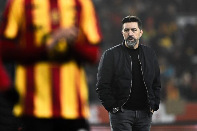 Mechelen's Kosovan-Albanian head coach Besnik Hasi looks on during a Belgian Pro League football match between KV Mechelen and Standard de Liege, at the AFAS stadium in Mechelen on December 26, 2024. (Photo by Johan Eyckens / Belga / AFP) / Belgium OUT