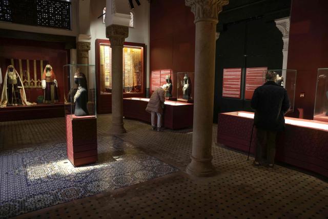 People visit the National Jewellery Museum, a part of UNESCO's World Heritage sites, together with the medieval Kasbah of the Udayas, in Morocco's capital Rabat, on December 26, 2024. (Photo by AFP)