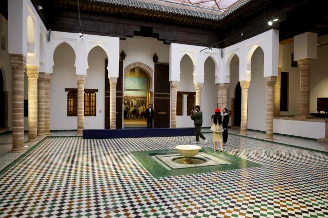 People visit the National Jewellery Museum, a part of UNESCO's World Heritage sites, together with the medieval Kasbah of the Udayas, in Morocco's capital Rabat, on December 26, 2024. (Photo by AFP)