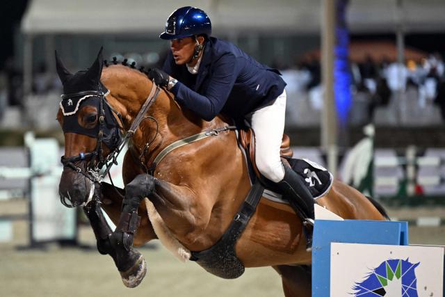 Italy's Antonio Murruzzu riding Chaccalido competes during the Kuwait FEI World Cup 2025 in Kuwait City on January 2, 2025. (Photo by YASSER AL-ZAYYAT / AFP)